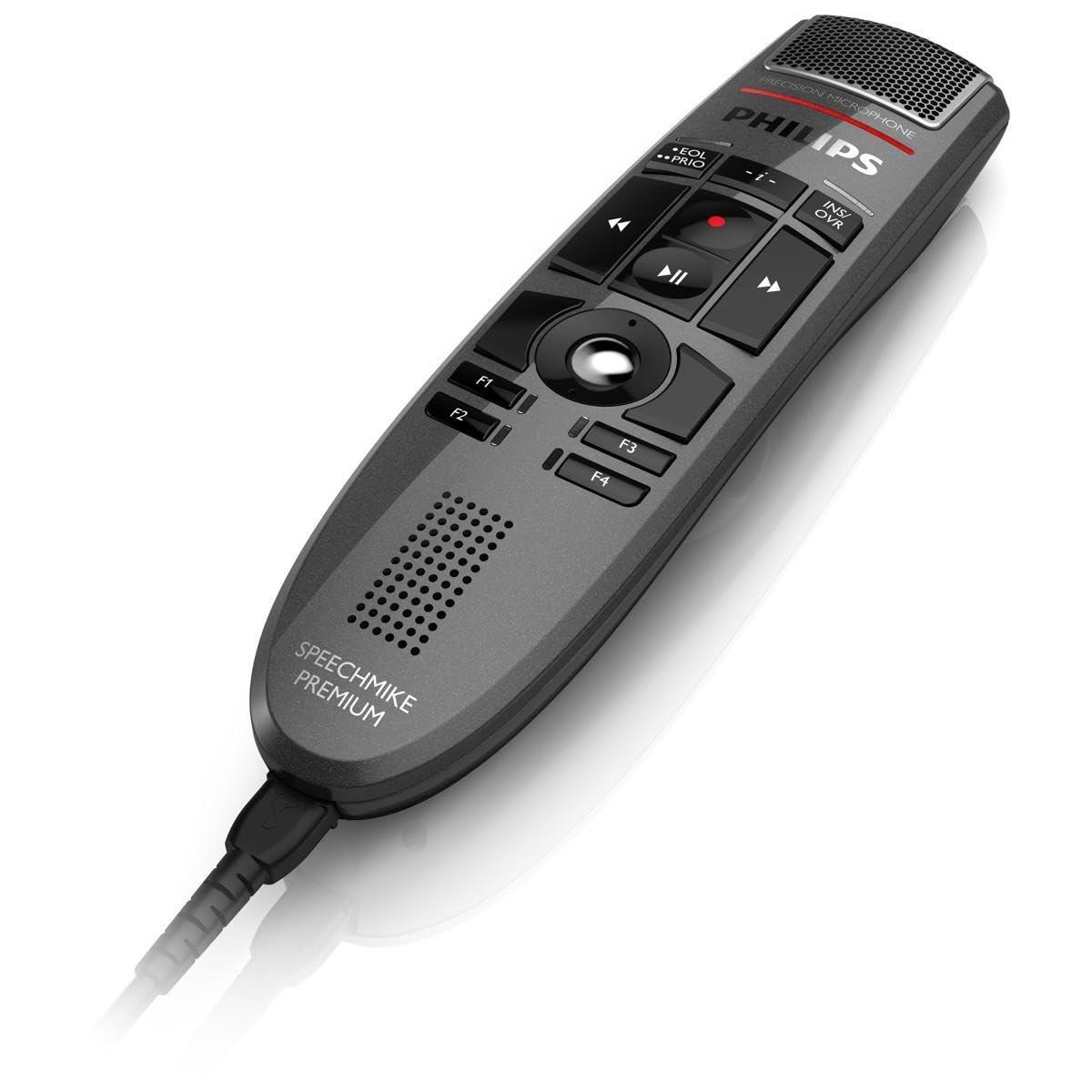 Philips SpeechMike Premium Dictation USB Microphone, Push-Button