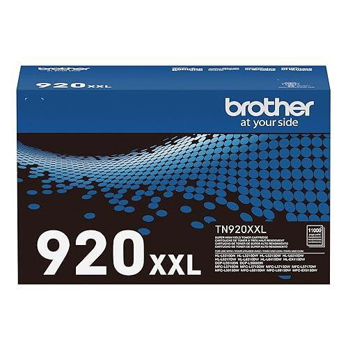 Brother Genuine Cartridge TN920XXL Super High Yield Black Toner,1 Pack, HL-L5210DN, HL-L5210DW, HL-L5210DWT, HL-L5215DW, HL-L6210DW, HL-L6210DWT, HL-L6310DW,MFC-L6810DW