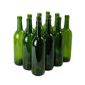 FastRack - 750ml Green Wine Bottles (Pack of 12) | W5 Bordeaux Liquor Bottles | 750 ml Empty Bottle for Drinks, 12 per Case - NO CORKS INCLUDED