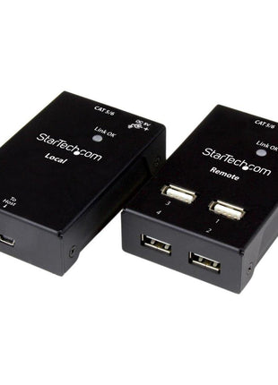 StarTech.com 4-Port USB 2.0-Over-Cat5/6 Extender up to 130-Feet with Compact USB Extension (USB2004EXTV)