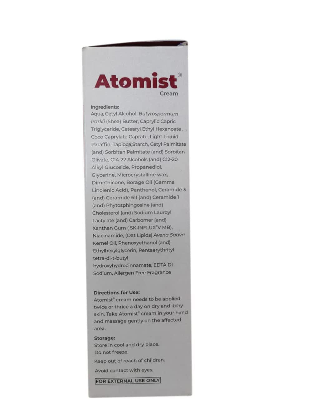 Brinton Atomist Skin Barrier Repair Cream for Dry and Itchy Skin | Enriched with Ceramides, Oats Lipids & GLA | Non Comedogenic & Dermatologically Tested -125g