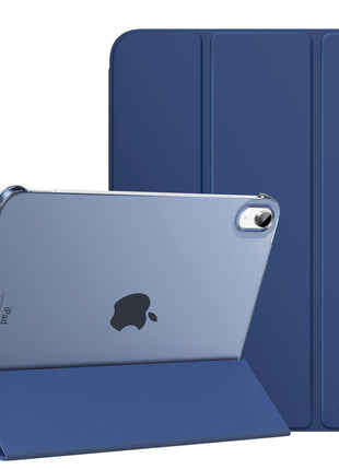 MoKo for iPad (A16) 11th Generation Case, iPad 10th Gen Case, Navy Blue | For iPad 11/10.9 Inch Case 2025/2022, Slim Stand Hard PC Translucent Back Shell Smart Cover,Support Touch ID,Auto Wake/Sleep