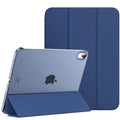 MoKo Case for iPad (A16) 11th Generation 11 Inch 2025, iPad 10th Generation 10.9 inch 2022, Slim Stand Protective Cover with Hard PC Translucent Back Shell Cover, Support Touch ID, Navy Blue