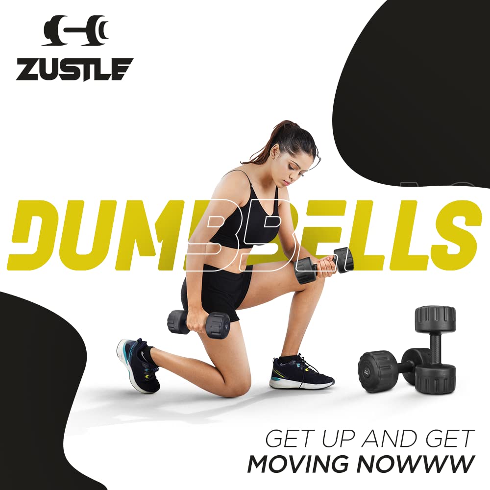 ZUSTLE Unisex Pack of 2 Dumbbells Weights for Men and Women, Can be Used in Home and Gym (Unisex – Indoor & Outdoor) (Pair of 1 Kg)