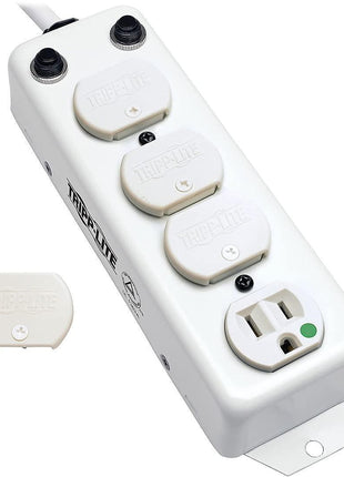Tripp Lite Safe-IT UL 1363A Medical-Grade Power Strip for Patient-Care Vicinity, 4 15A Hospital-Grade Outlets with Safety Covers, 7-Foot Cord, (PS-407-HG-OEM)
