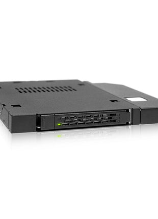 ICY DOCK 2.5" SATA/SAS HDD/SSD Rugged Full Metal Mobile Rack for Slim ODD or Slim FDD Bay | ToughArmor MB411SPO-B