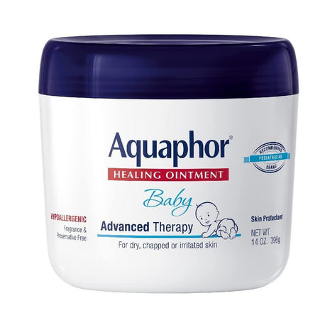 Aquaphor Baby Healing Ointment for Diaper Rash and More, 14 OZ | Baby Skin Protectant with Petrolatum for Chapped or Dry Skin, Drool Rash and Diaper Rash, Hypoallergenic, Fragrance Free