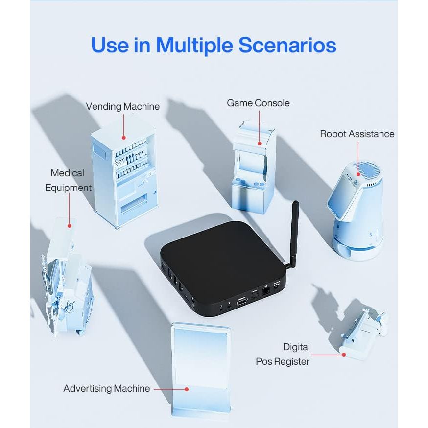MINIX X35-i Max 4K Ultra HD Industrial Android Player, WiFi 6/4GB DDR4/32GB eMMC 5.1 Storage/GLAN/Pre-Rooted Firmware/Wake On LAN/Auto Power. Ideal for Digital Signage and Industrial Application.