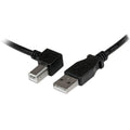StarTech.com 1m USB 2.0 A to Left Angle B Cable - M/M - Connect hard-to-reach USB 2.0 peripherals, for installation in narrow spaces - USB Printer Cable - 1m USB A to B Cable - Angled USB Cable - Left