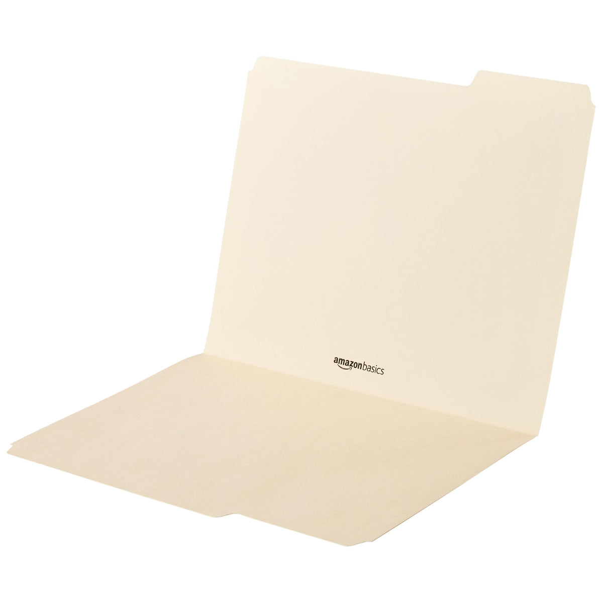 Amazon Basics File Folders with Tabs for Filing, 1/3-Cut Tab, Assorted Positions, 8.5x11 inches, Letter Size, Manila, Pack of 100