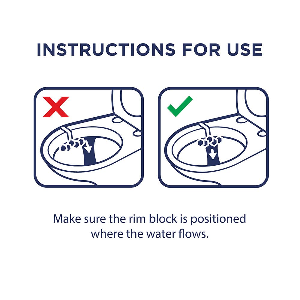 Domestos Power 5 Toilet Rim Block, Chlorine, Limescale Removal with Long Lasting Fragrance, Provides Hygiene & Shine, 55 gm