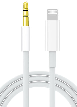 Aux Cord for iPhone,[Apple MFi Certified] Lightning to 3.5 mm AUX Cable for Car Stereo, Speaker, Headphone, Auxiliary Audio Cable Compatible with iPhone 14 13 12 11 XS XR X 8 7 3.3FT White