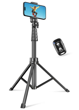 SENSYNE 62 inch Phone Tripod & Selfie Stick, Extendable Cell Phone Tripod Stand with Wireless Remote and Phone Holder, Compatible with iPhone Android Phone, Camera