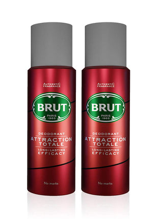 Brut Attraction Totale Deodorant Body Spray for Men, Long-Lasting Deo, Deo Combo Pack of 2 (200ml Each)