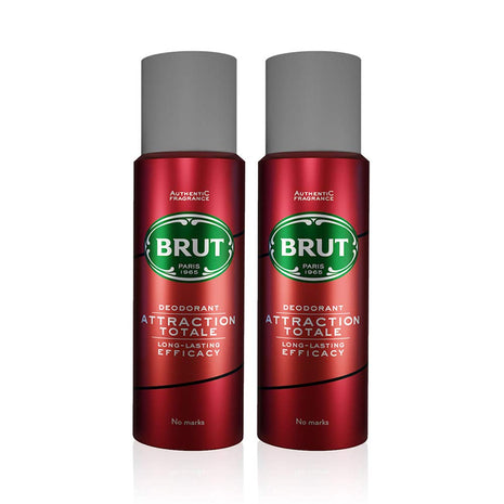 Brut Attraction Totale Deodorant Body Spray for Men, Long-Lasting Deo, Deo Combo Pack of 2 (200ml Each)