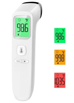 No-Touch Thermometer for Adults and Kids, Accurate Digital Baby Thermometer | 1s Fast Reading, Fever Alarm, Silent Mode, 35-Reading Memory, Forehead & Object Mode, AAA Battery Included, for Home & Clinic