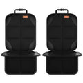 SMART ELF Car Seat Protector, 2Pack Seat Protector Protect Child Seats with Thickest Padding and Non-Slip Backing Mesh Pockets for Baby and Pet,Sedan SUV Truck (Black)