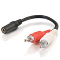 3.5MM Stereo Female to 2 RCA Male Y CBL