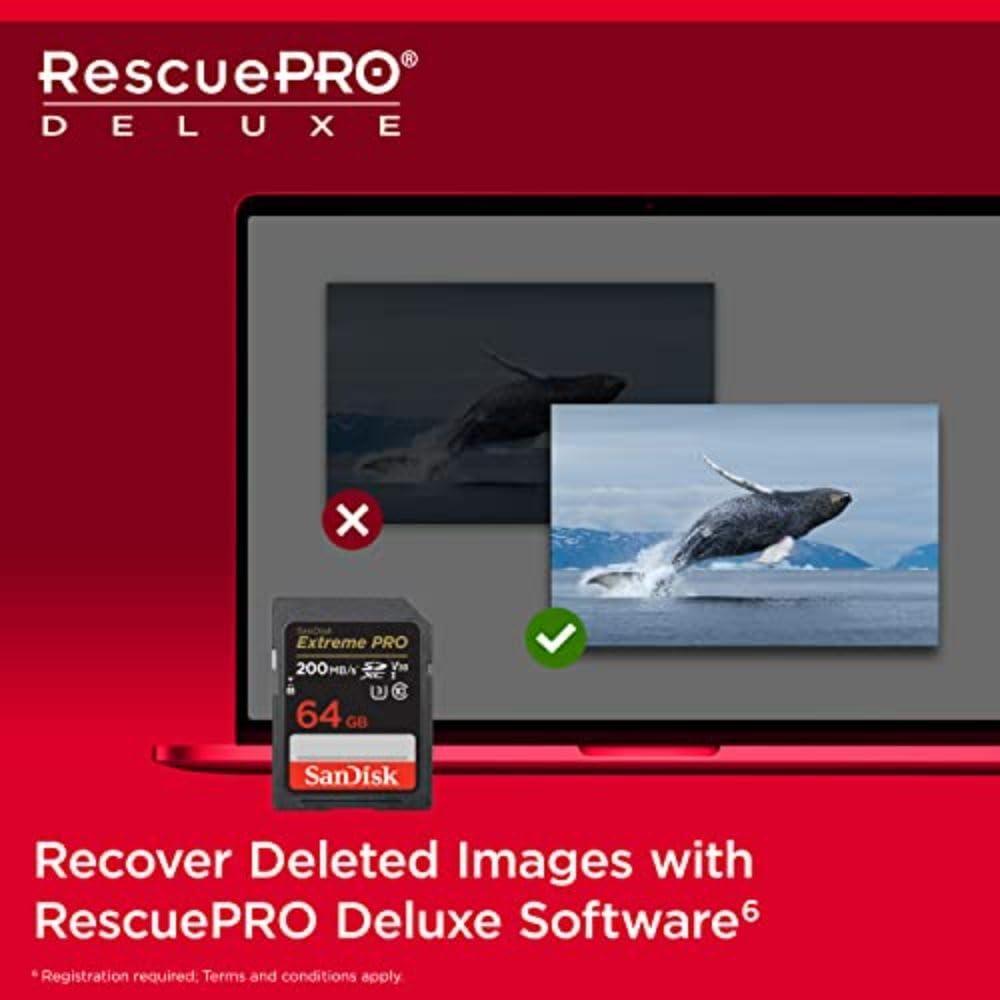 SanDisk 64GB Extreme PRO SDXC UHS-I Memory Card - C10, U3, V30, 4K UHD, SD Card - SDSDXXU-064G-GN4IN