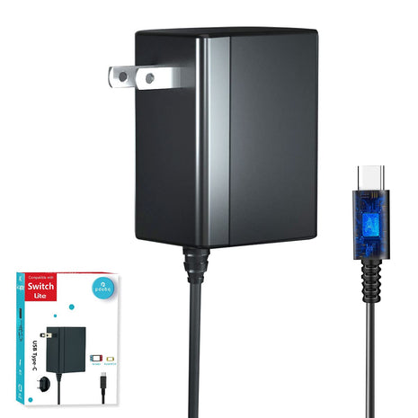Charger for Nintendo Switch with 5FT Charging Cable, AC Power Supply Adapter for Nintendo Switch/LITE/OLED Work as Original Charger, Support Switch TV Dock Mode Output 15V2.6A USB C Chargers