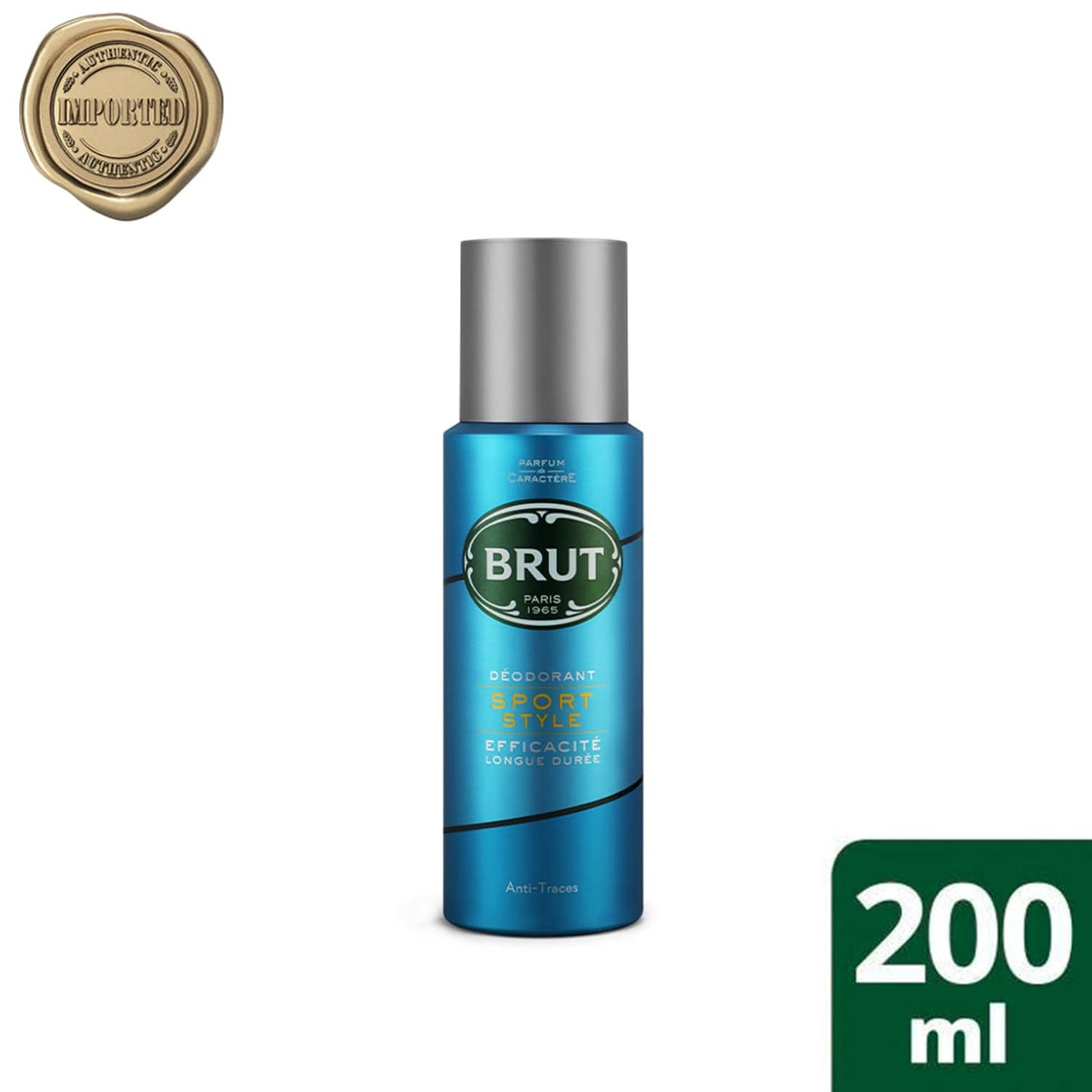 Brut Sport Style Deodorant Body Spray for Men, Masculine Long-Lasting Deo with Refreshing, Athletic Fragrance, Imported (200ml)