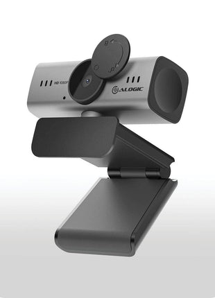 ALOGIC Iris Full HD 1080p Webcam, 2MP CMOS Sensor, AI Autofocus, Noise-Canceling Microphone, Privacy Cover, USB Webcam for Zoom, Microsoft Teams, Skype, Windows & Mac