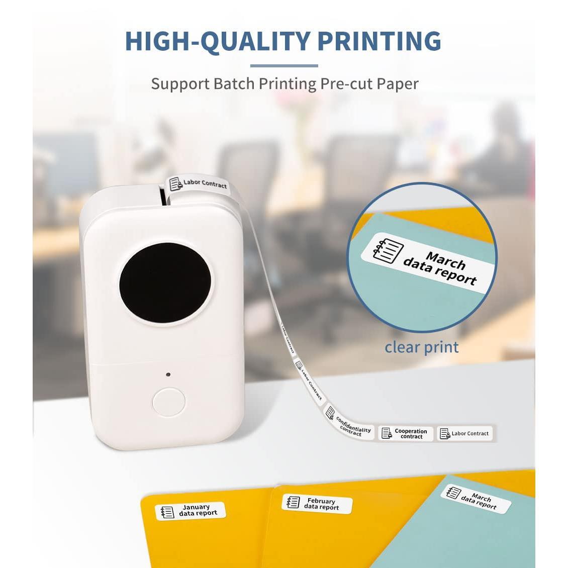 Phomemo D30 Label Maker, Bluetooth Mini Label Maker Machine, Portable Thermal Printer Small Rechargeable Labeler for Kids School Classroom Teacher Supplies, Home Office Labeler Works with Tablet/Phone