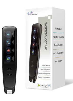 PenPower WorldPenScan Go - Translation Pen with Scanning, Reading, Audio Recording, Live Interpretation, and AI Reading Buddy for Kids