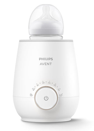 Philips Avent Premium Fast Bottle Warmer with Smart Temperature Control | Warms Milk in 3 Minutes, Water Bath Technology, No Hot Spots, Auto Shut-Off, Fits Most Bottle Brands, SCF358/00