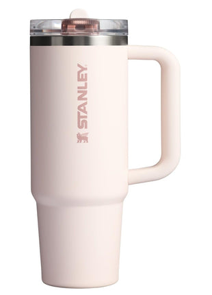 STANLEY Quencher ProTour Flipstraw Tumbler, 30 oz, Rose Quartz | Built-In Straw & Handle | Cupholder Compatible for Travel | Leakproof Insulated Stainless Steel Cup | BPA-Free