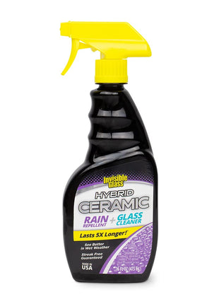 Invisible Glass 92183 Hybrid Ceramic Rain Repellent and Glass Cleaner Cleans and Protects Car Windows and Windshields with Long-Lasting Water-Repellent Si02 Technology, 16 Fl Oz, Pack of 1