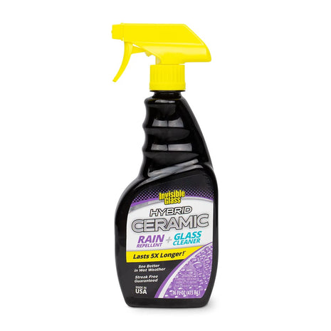 Invisible Glass 92183 Hybrid Ceramic Rain Repellent and Glass Cleaner Cleans and Protects Car Windows and Windshields with Long-Lasting Water-Repellent Si02 Technology, 16 Fl Oz, Pack of 1