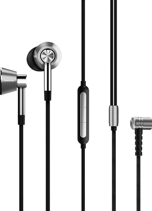 1MORE Triple Driver in-Ear Earphones Hi-Res Headphones with High Resolution, Bass Driven Sound, MEMS Mic, in-Line Remote, High Fidelity for Smartphones/PC/Tablet - Silver