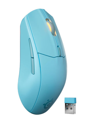 SteelSeries Rival 3 Wireless Gen 2 Gaming Mouse — 2.4GHz and Bluetooth — 18000 DPI TrueMove Air Optical Sensor — 60 Million Click Durability — Light-Weight — 100% PTFE Feet — Aqua