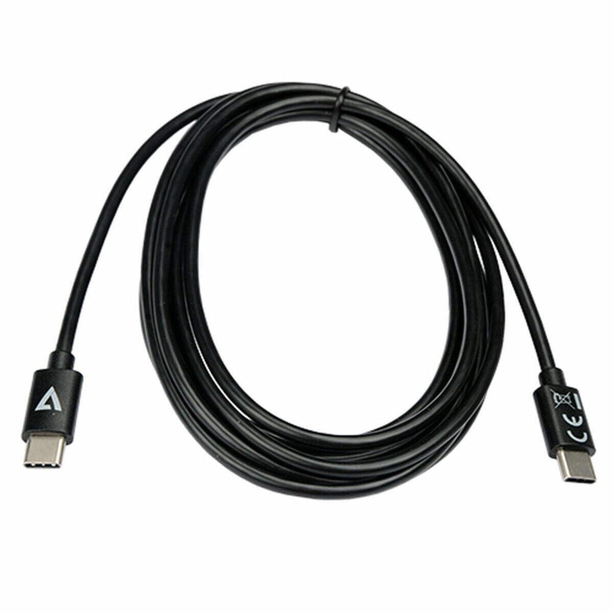 V7 Cables V7USB2C-2M USB 2 High-Speed USB C Cable Black