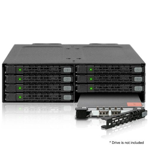 Icy Dock ToughArmor MB998SP-B 8 x 2.5" SATA 7 mm Gbps HDD/SSD Mobile Rack/Cage in 1 x 5.25" Bay [parallel import goods]