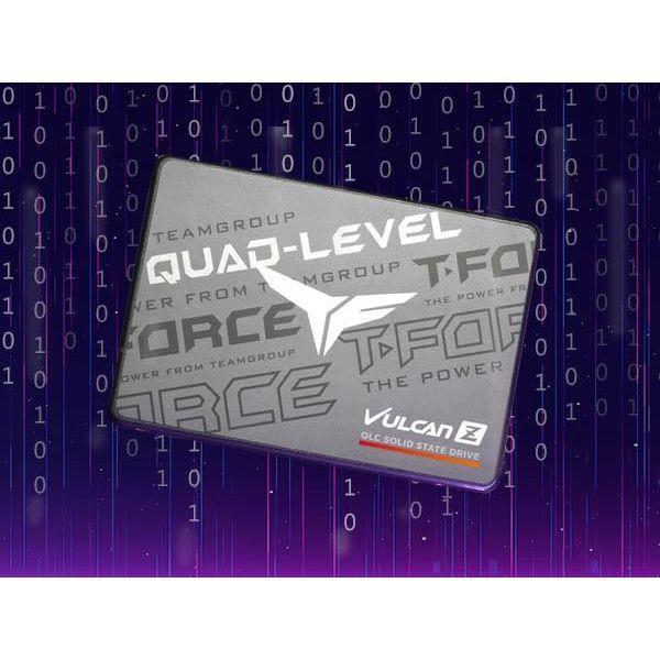 TEAMGROUP T-Force Vulcan Z 1TB SLC Cache 3D NAND QLC 2.5 Inch SATA III Internal Solid State Drive SSD (R/W Speed up to 550/470 MB/s) T253TY001T0C101