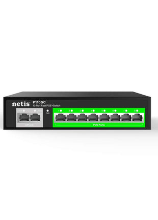 Netis PE110GC 8 2 Combo-Port All Gigabit PoE Switch (8 PoE Port) 802.3af/ 802.3at, 120w