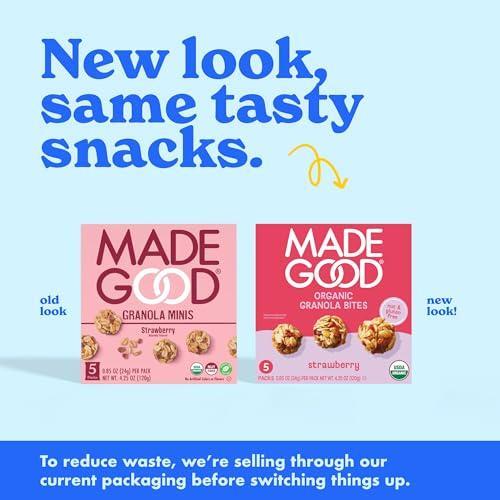 MadeGood Organic Strawberry Granola Minis, 5ct x 0.85oz