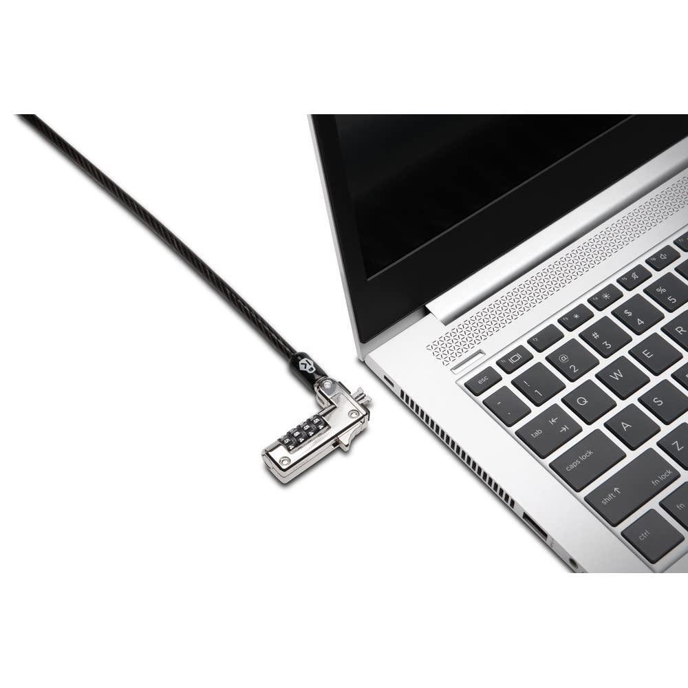 Kensington Slim Combo Lock for Standard Slot - Resettable - 4-Digit - Carbon Steel - for Notebook