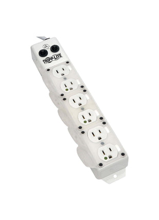 Tripp Lite Safe-IT Medical Grade Power Strip for Patient Care Vicinity, 6 Hospital-Grade Outlets, 120V, 15 ft. Right-Angle Cord, UL 1363A, White (PS-615-HG-OEMRA)