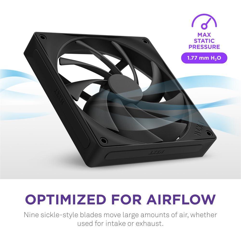 F140Q - 140mm Quiet Airflow Fans - Single - Black