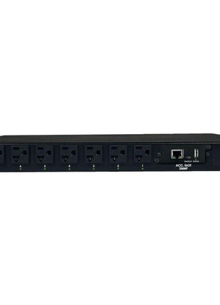 Tripp Lite 1.9kW Single-Phase ATS / Switched PDU with LX Platform Interface, 120V Outlets (16 5-15/20R), 2 L5-20P / 5-20P 12ft 120V Inputs, 1U Rack-Mount, TAA (PDUMH20ATNET) Black