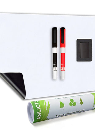 ANLIOTE Magnetic Dry Erase Board Fridge White Board Sheet 20x13 inch, Flexible Large Refrigerator Magnets Whiteboard Planner for Home Kitchen, 2 Markers and Eraser