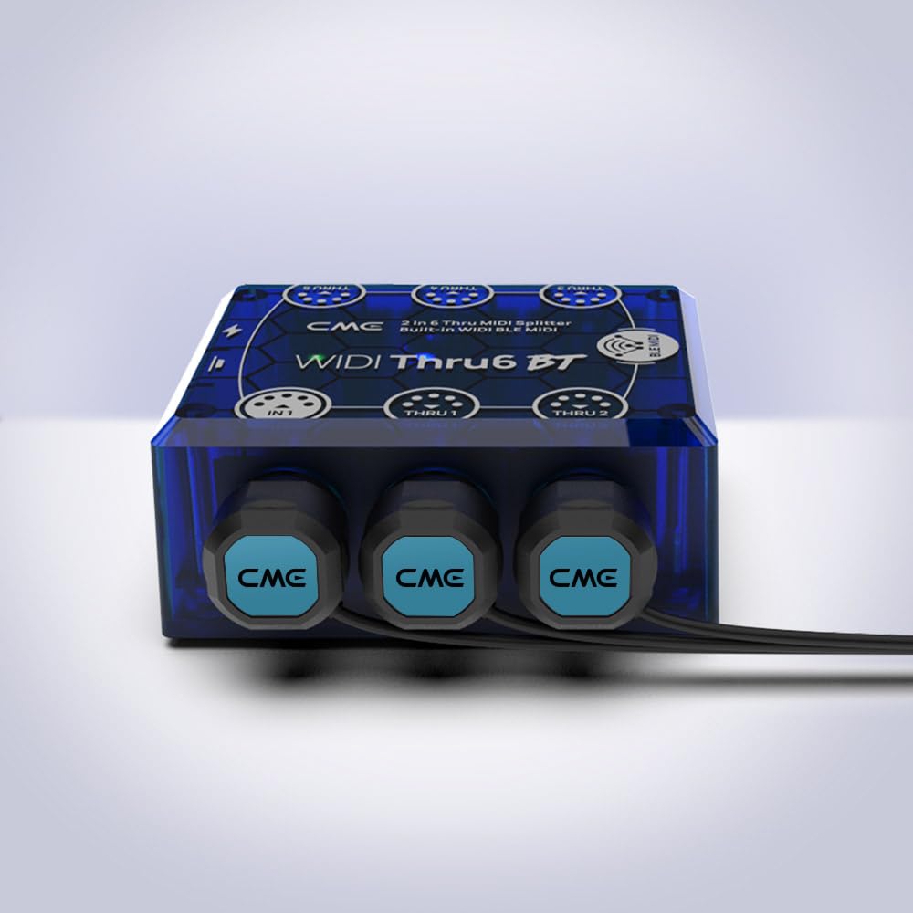 CME MIDI Cable 4-Pack - 1FT / 30cm, 5-pin DIN, Low-Profile - Mirrored 45-Degree Angled Ultra-Thin Plugs for Compact Spaces - Ideal for MIDI Interface, Pedalboard, Keyboard