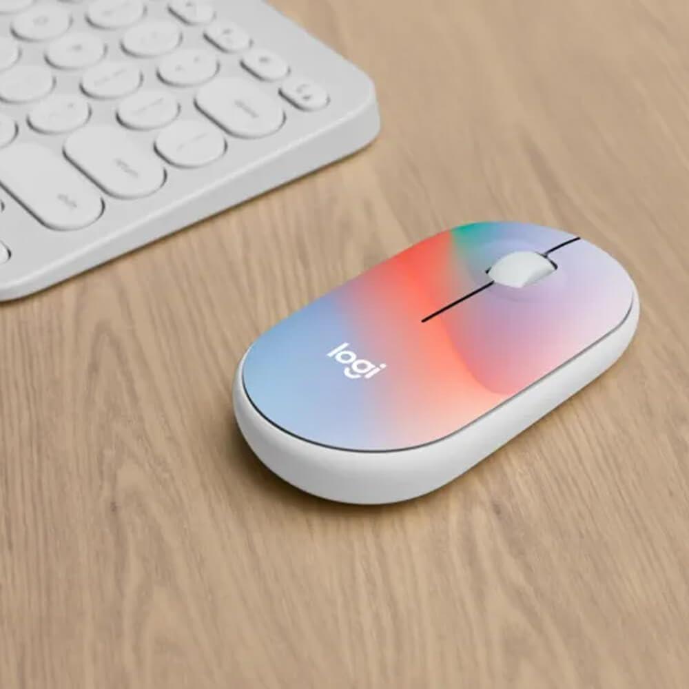 Logitech M340 Wireless Mouse With Limited Edition Prints, USB Receiver, Silent Clicks, Portable for Laptop, PC, Windows, Chrome, Surface - Sheer Dream, Optical, 32.81 ft Range