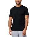 INTO THE AM Premium Men's Fitted Crewneck Essential Blank Tees - Casual Fitted Gym Fresh Classic Short Sleeve Plain Fashion Undershirts Tshirts for Guys (Black, Large)