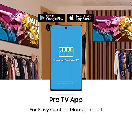 Samsung 43-Inch BE43T-H Pro TV | Commercial | Easy Digital Signage Software | 4K | HDMI | USB | Tuner | Speakers | 250 nits, Black