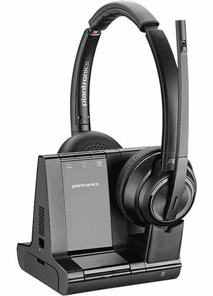 Poly Savi 8220 Office Stereo DECT 1920-1930 MHz Headset TAA - Microsoft Teams Certification - Stereo - Wireless - DECT - 590 ft - 32 Ohm - 20 Hz - 20 kHz - On-ear, Over-the-head - Binaural - Supra-aur