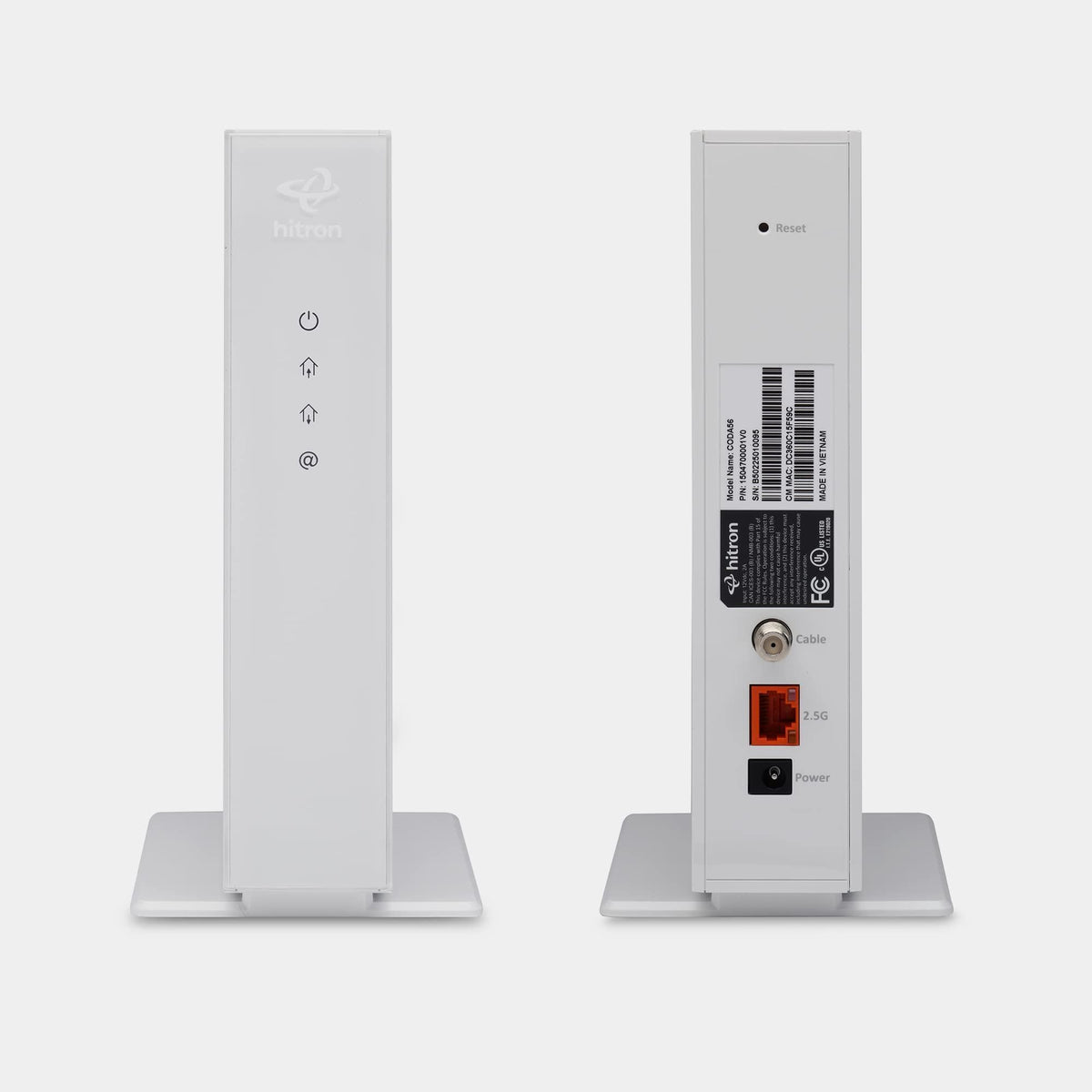 Hitron CODA56 Multi-Gigabit DOCSIS 3.1 Modem | 2.5 Gbps Max Internet Speeds | Certified with Xfinity, Charter Spectrum, Cox | 2.5 Gbps Ethernet Cable Modem ONLY | Requires Separate WiFi Router